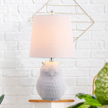 Hoot 20.5" Ceramic Mini LED Table Lamp - JONATHAN Y